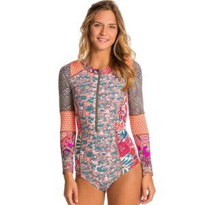 Maaji Bittercress Surfer One Piece Zip Swim Suit M